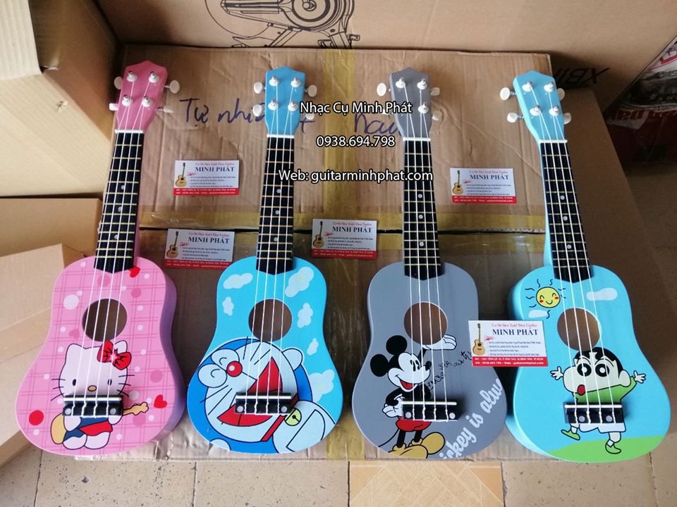bán đàn ukulele soprano hoạt hình giá rẻ tại shop guitar tphcm - 0938 694 798